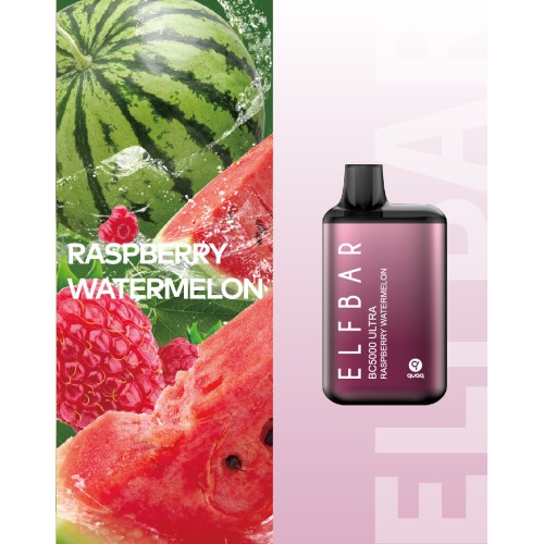Электронная сигарета Эльф Бар 5000 затяжек Малина Арбуз (Elf Bar BC5000 Raspberry Watermelon)