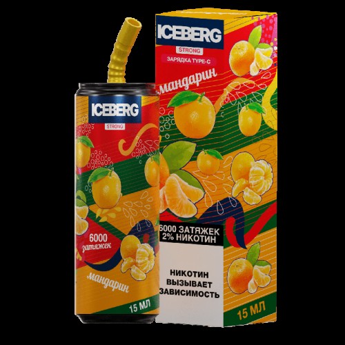 Электронная сигарета ICEBERG XXL 6000 Мандарин