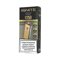 Электронная сигарета Ignite V250 Gold 25000 - Grape Ice (Виноград лёд)