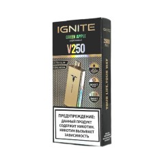 Электронная сигарета Ignite V250 Gold 25000 - Green Apple (Зеленое яблоко)