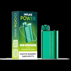 Электронная сигарета INFLAVE POWER 9000 затяжек Зеленое манго Мята