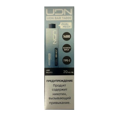 Электронная сигарета UDN BAR 14000 Лайм Мохито