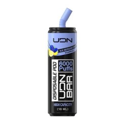 Электронная сигарета UDN BAR Blue Raspberry Lemon 6000 затяжек (УДН Бар Лимон и Голубая Малина)