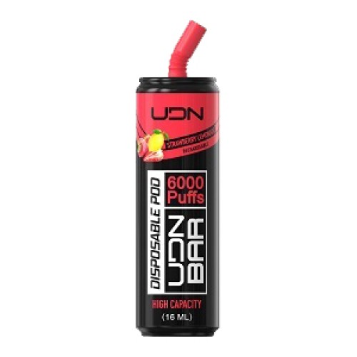 Электронная сигарета UDN BAR Strawberry Lemonade 6000 затяжек (УДН Бар Клубничный Лимонад)