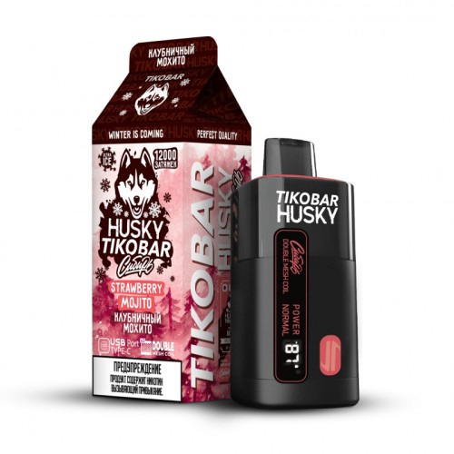 TIKOBAR HUSKY Сибирь Клубничный мохито 12000 затяжек