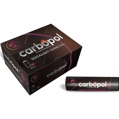 Уголь для кальяна Carbopol (Карбопол) 40 мм